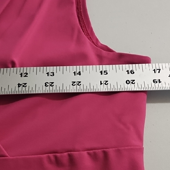 Stretchy Pink Wrap Fitted Tank Top - Picture 3 of 9
